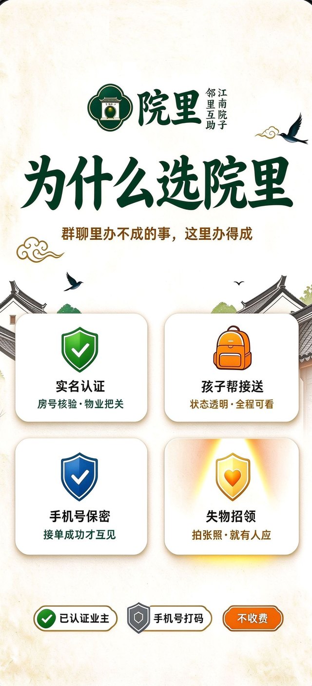 院里 App 核心亮点介绍页